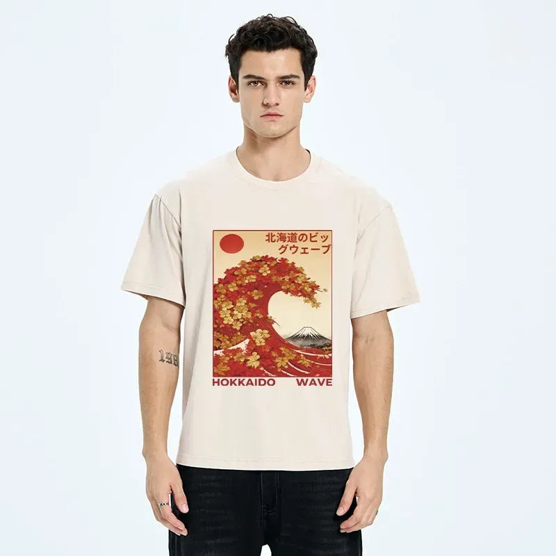 Japanese Wave T-Shirt for Summer