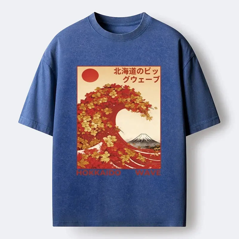 Fall Leaves Washed T-Shirt Gift Idea