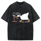 Kyoto-Lion You Came You Saw You Died Washed T-Shirt