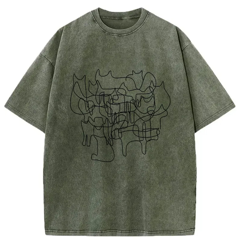japanese art cat t-shirt for daily wear