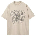 kyoto-lion minimalist cat washed t-shirt