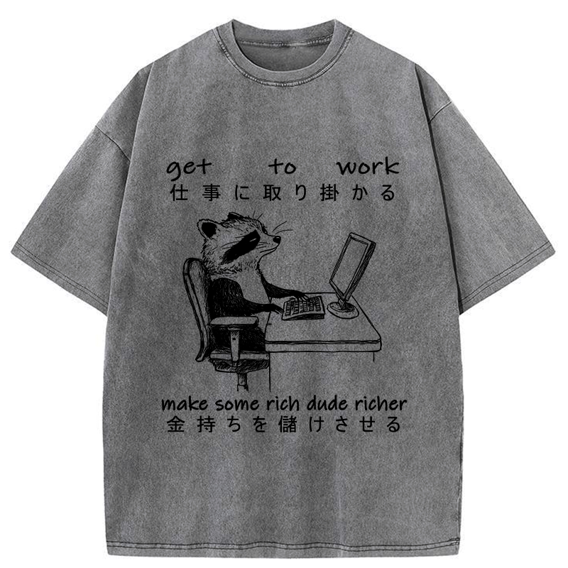 Japanese vintage raccoon t shirt
