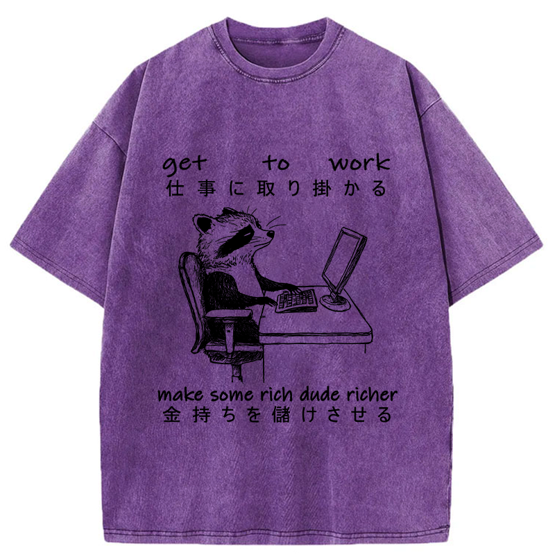 Kyoto Lion raccoon washed t shirt