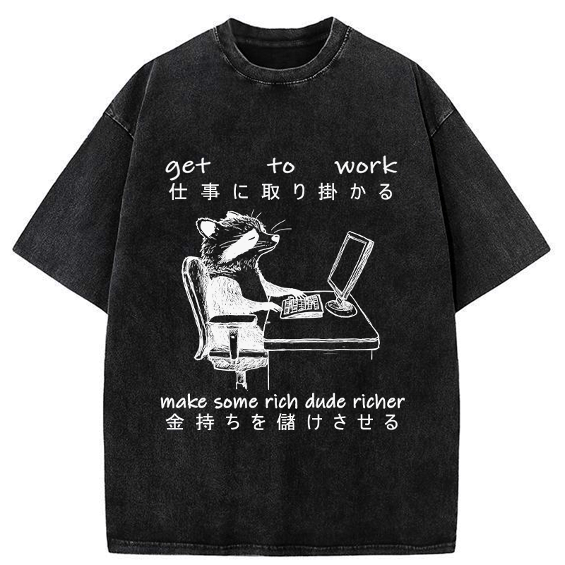 Japanese vintage raccoon t shirt