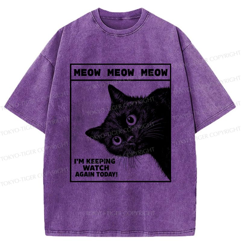 Japanese Cat Washed T-Shirt Best Seller