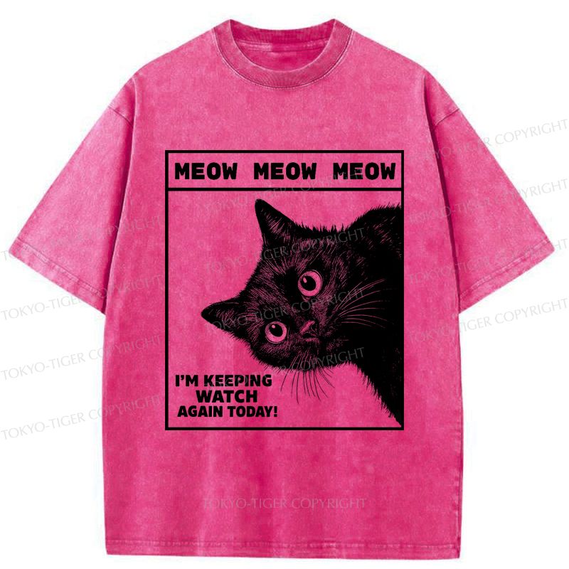 Japanese Cat Washed T-Shirt Best Seller
