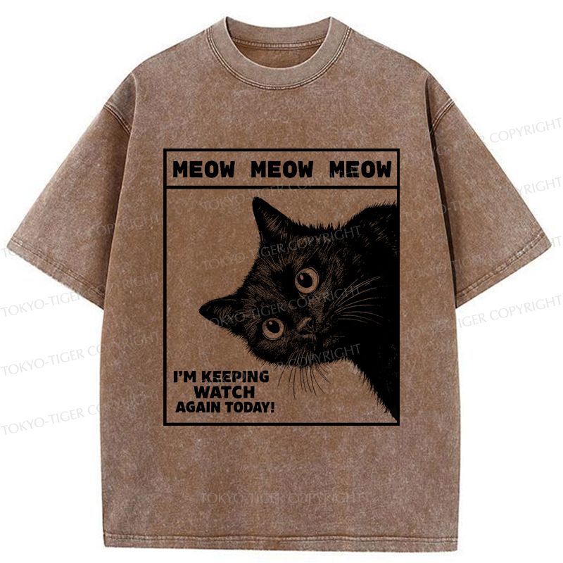 Funny Watching Cat Tee Gift Idea
