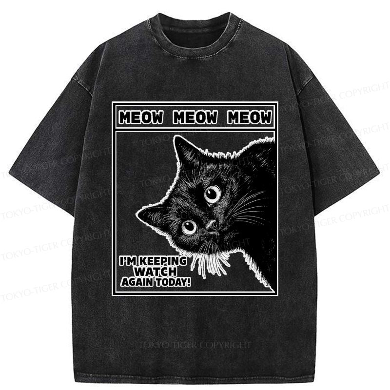 Japanese Cat Washed T-Shirt Best Seller