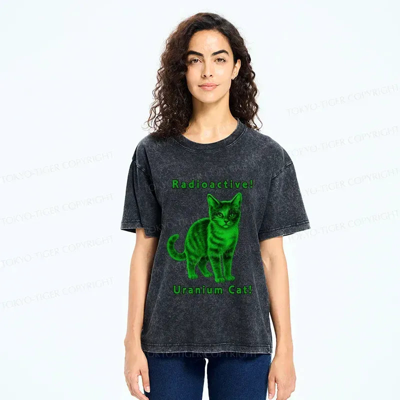 Japanese Cat Washed T-Shirt