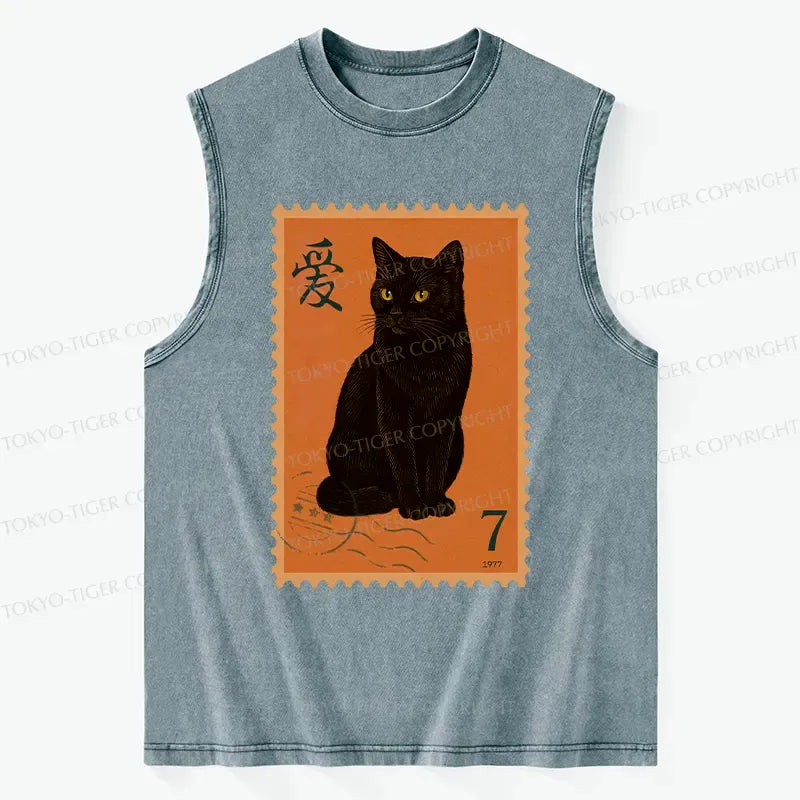 Ukiyo-e Cat Tank for Streetwear