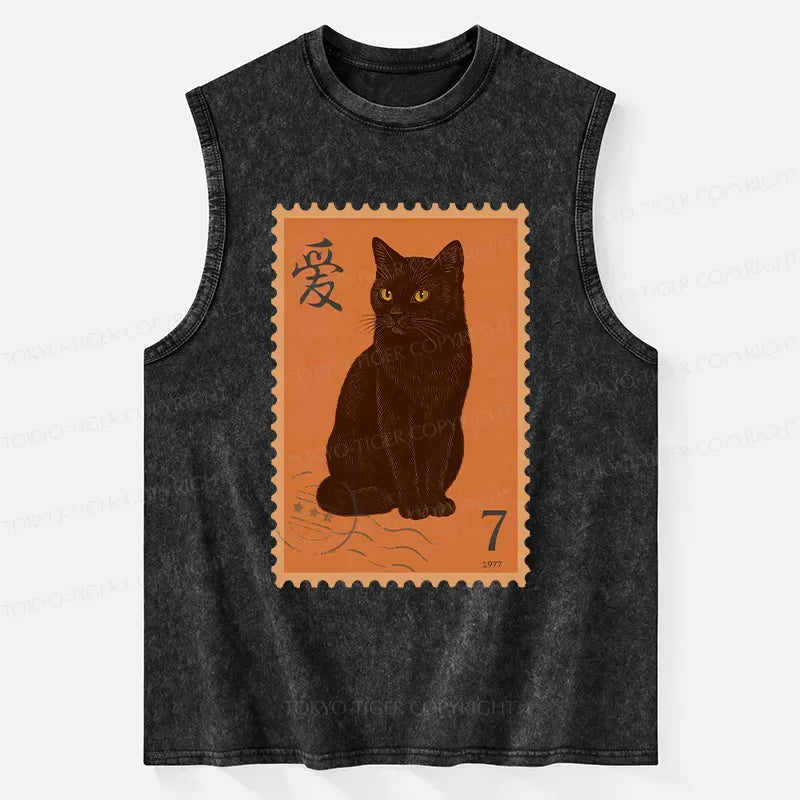 Ukiyo-e Cat Tank for Streetwear
