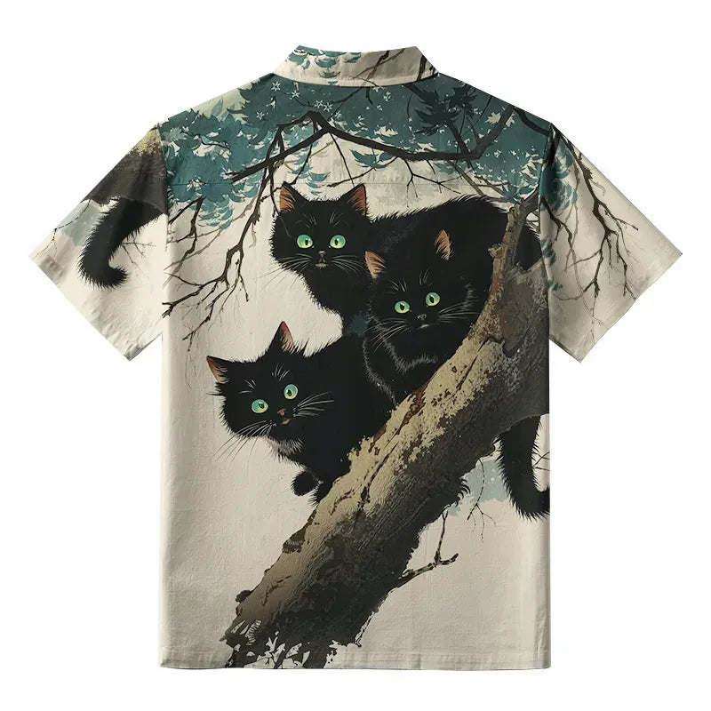 Japanese vintage button-up shirt for streetwear
