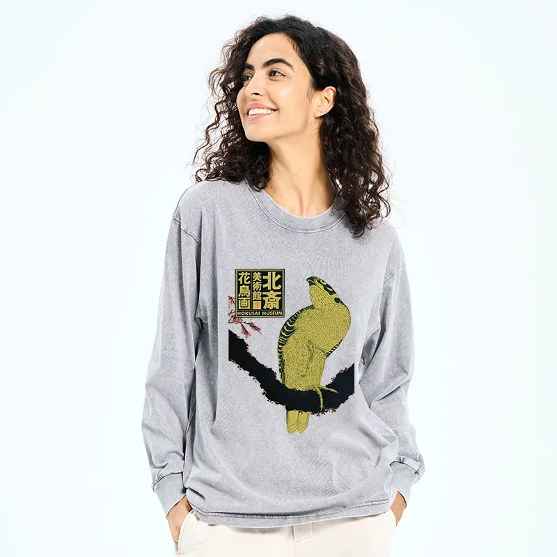 vintage Japanese ukiyo-e long sleeve tee