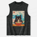 Vintage Kyoto Lion Cat Tank Top for Summer
