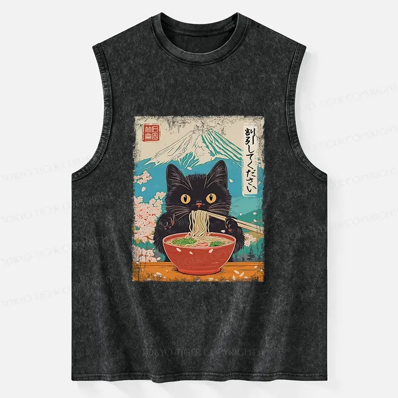 Vintage Kyoto Lion Cat Tank Top for Summer