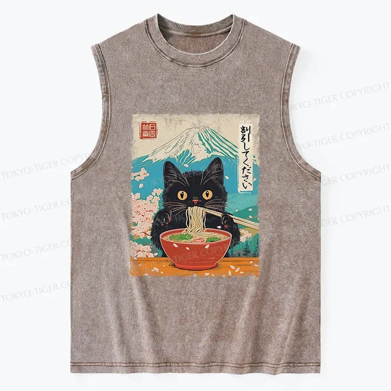 Vintage Kyoto Lion Cat Tank Top for Summer