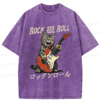 Kyoto-Lion Rock Cool Cat Washed T-Shirt