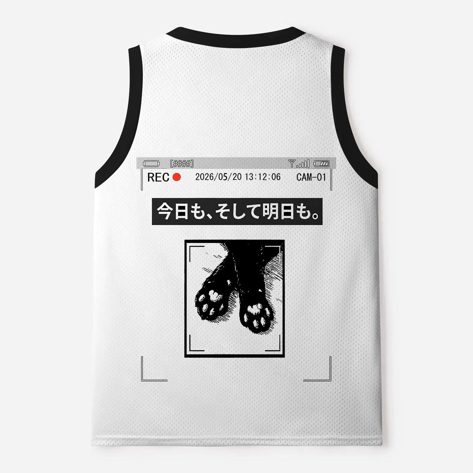 Japanese Cat Mesh Tank Top for Summer