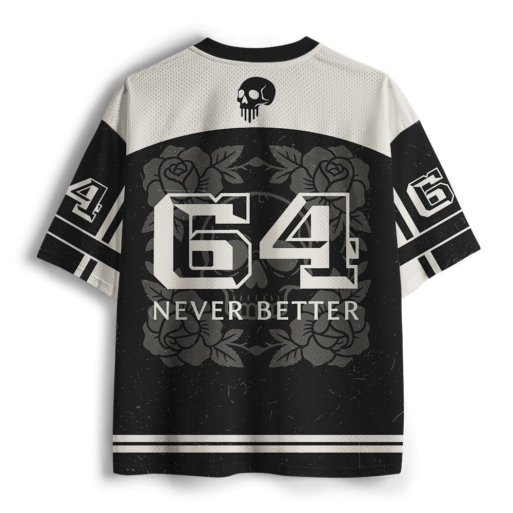 Kyoto-Lion Never Better Skull Mesh Jersey