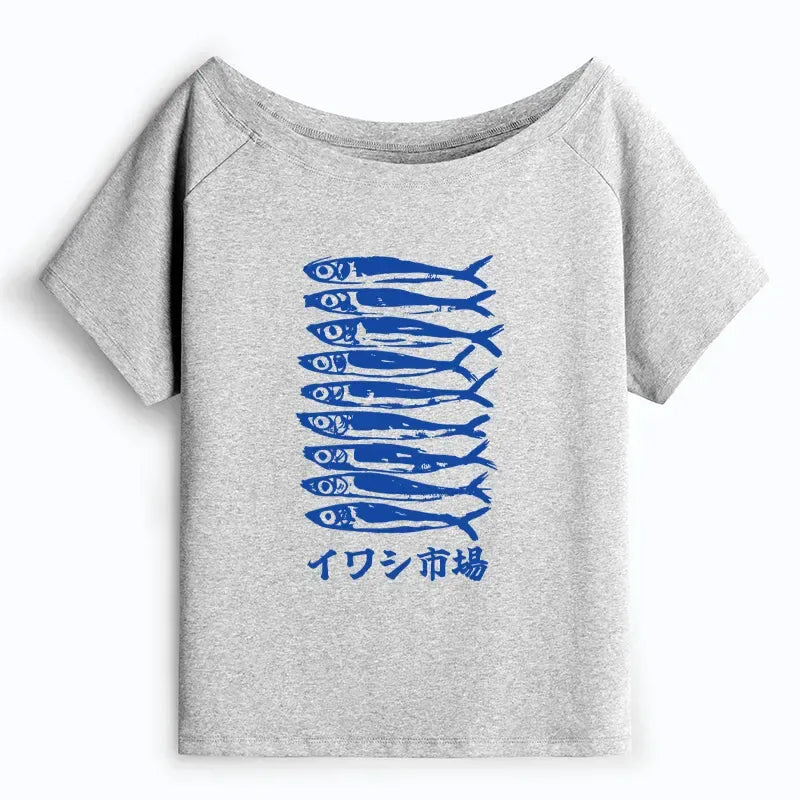 Ukiyo-e Style Off Shoulder Top Daily Wear