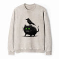 Japanese Vintage Crow and Black Cat Sweatshirt