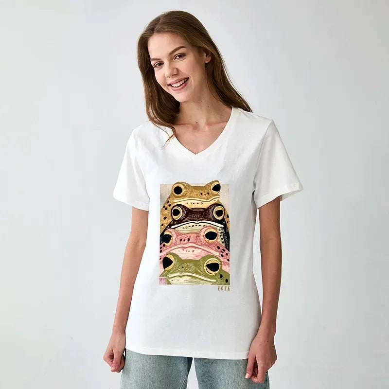 Vintage Japanese Frog T-Shirt for Summer