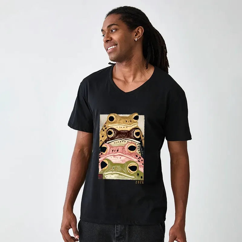 Vintage Japanese Frog T-Shirt for Summer