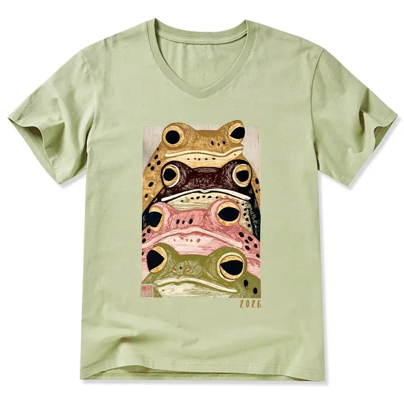 Vintage Japanese Frog T-Shirt for Summer