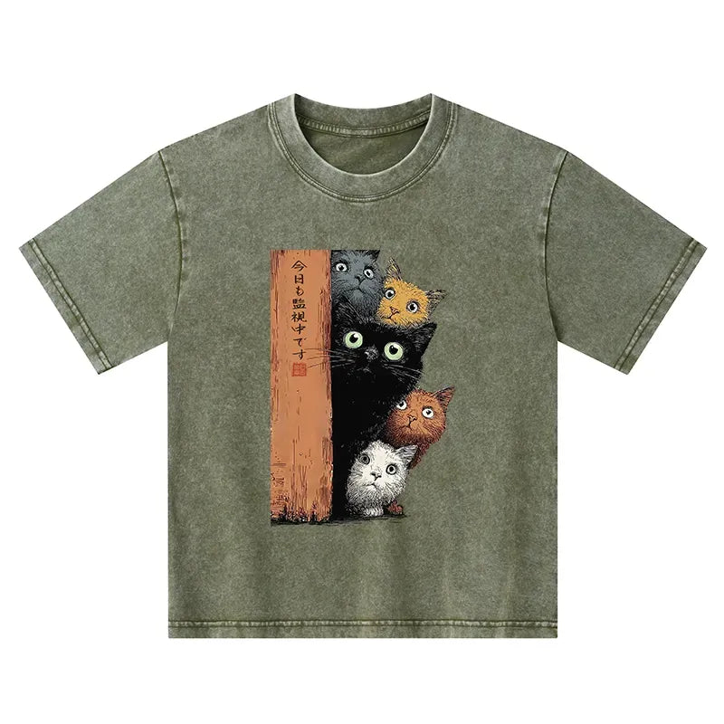 Vintage cat tee for gift idea