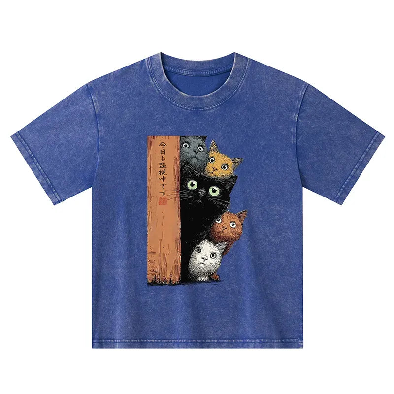 Washed unisex t-shirt for summer