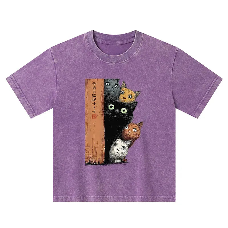 Washed unisex t-shirt for summer