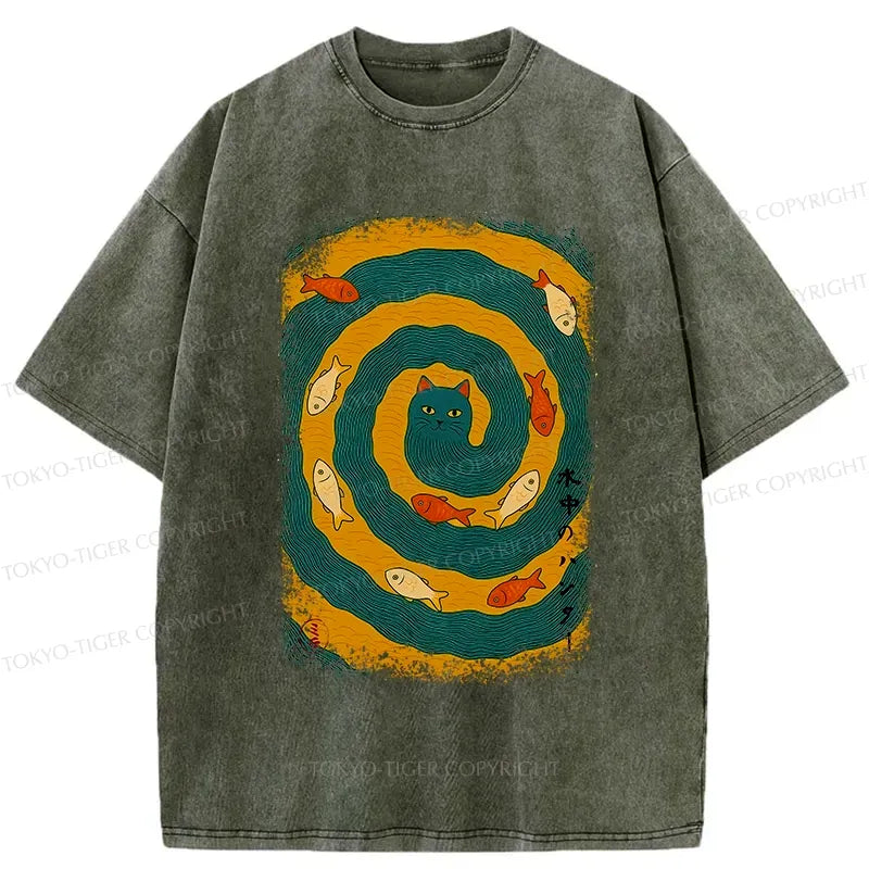 Kyoto-Lion Aqua Hunter Washed T-Shirt