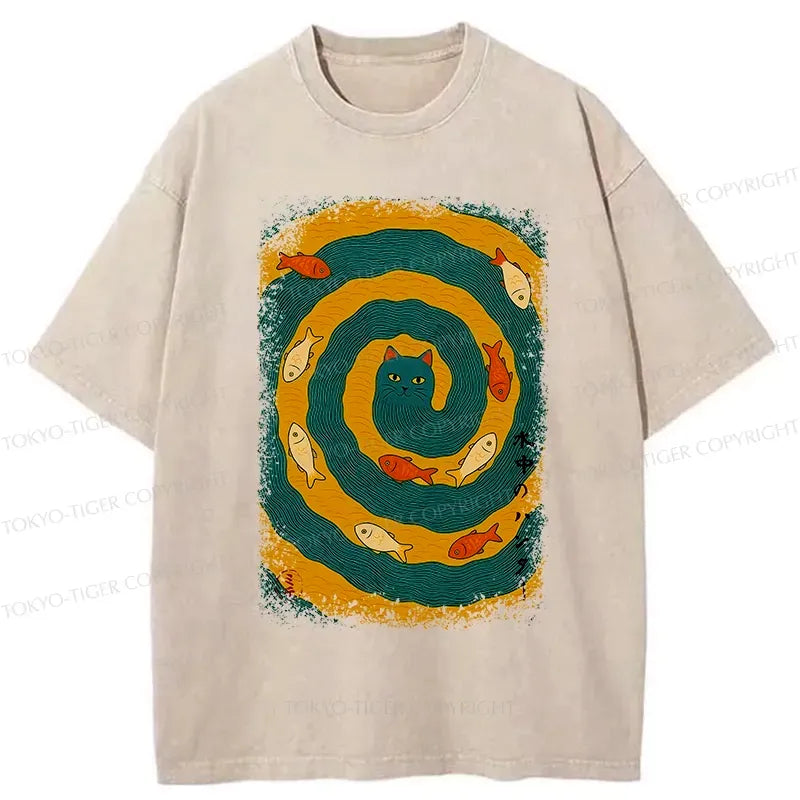 Kyoto-Lion Aqua Hunter Washed T-Shirt