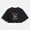 Women's Washed Crop T-Shirt for Summer