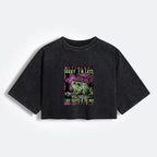 Women's Washed Crop T-Shirt for Summer
