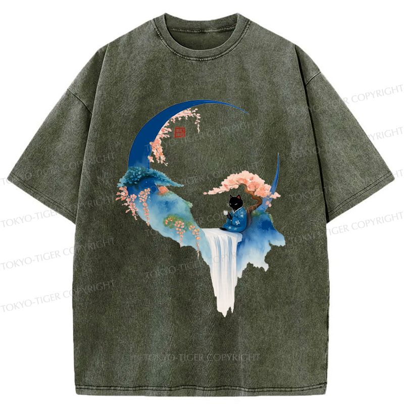 Kyoto Cat T-Shirt for Daily Wear