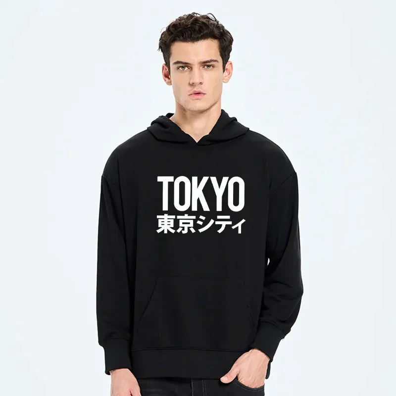 vintage tokyo city hoodie for streetwear