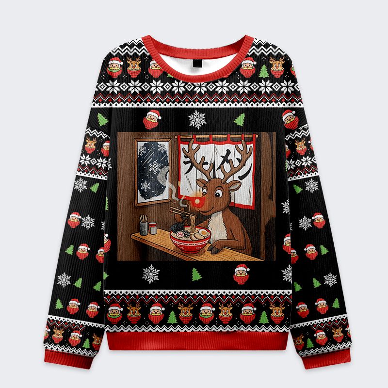 Kyoto Lion reindeer eating ramen sweatshirt
