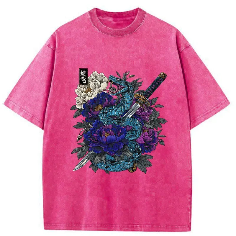 Kyoto lion katana snake t-shirt gift idea