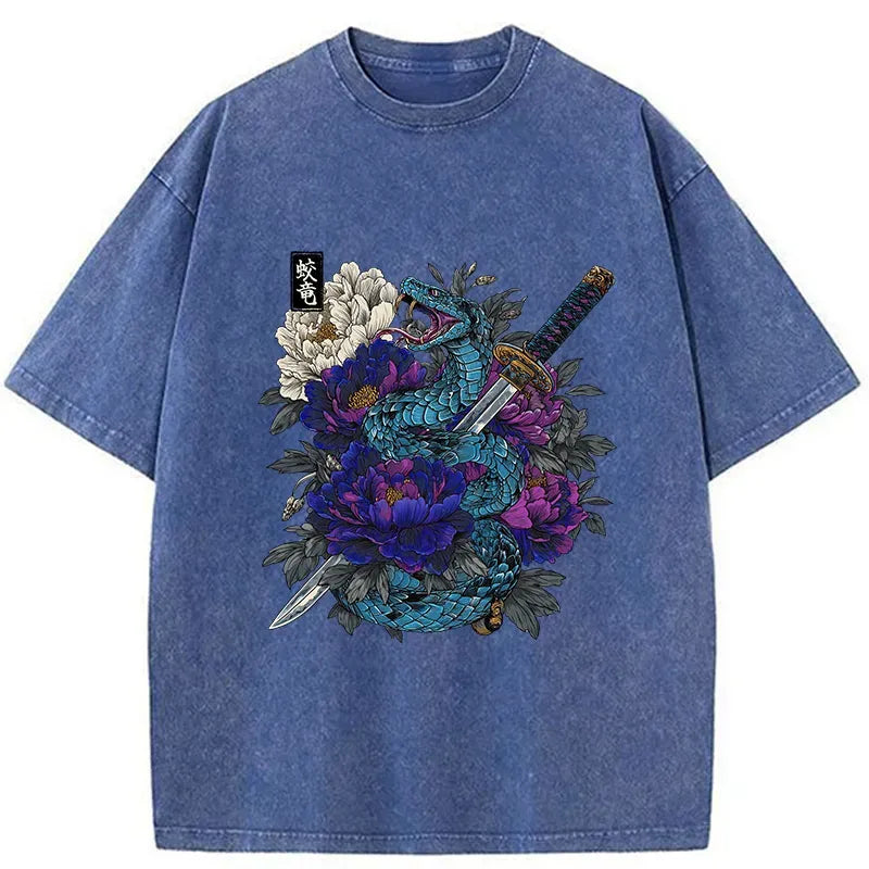 Japanese washed t-shirt for daily wear