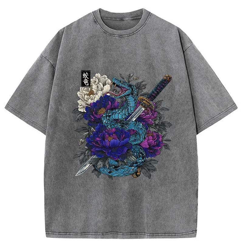 Japanese washed t-shirt for daily wear