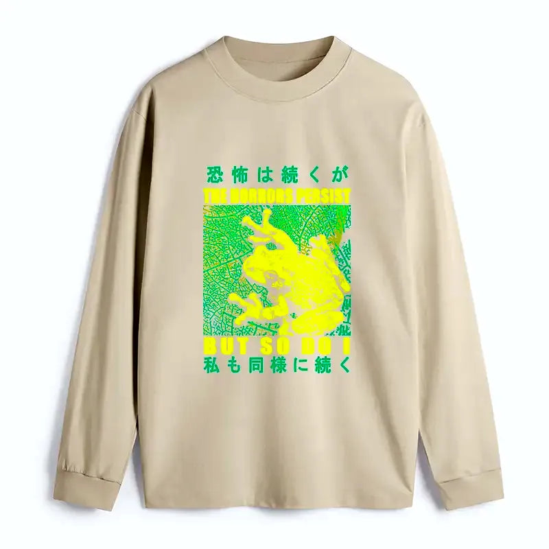 Japanese classic long sleeve t-shirt for daily wear