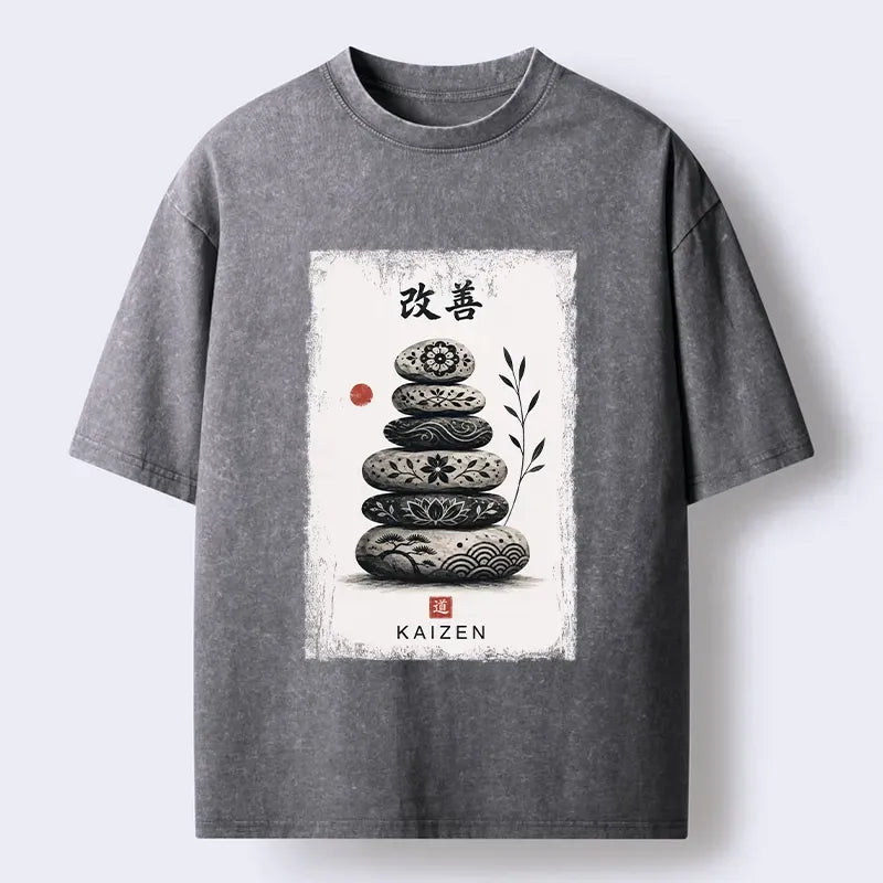 Japanese floral print t-shirt for streetwear