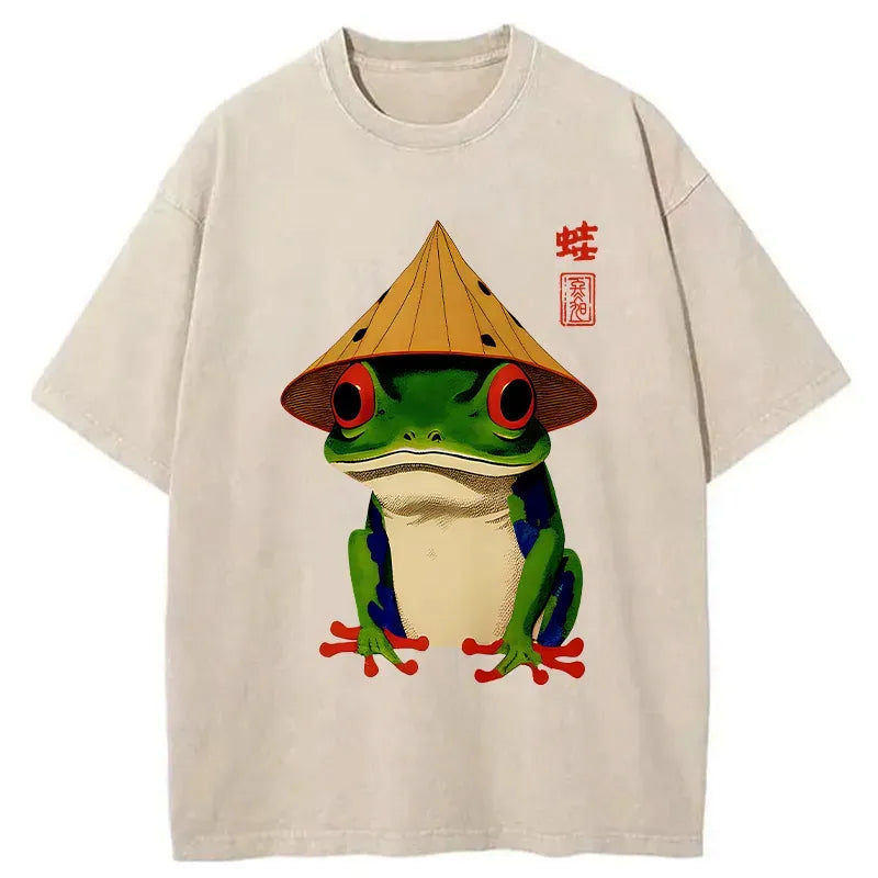 Washed Japanese Frog T-Shirt Best Seller