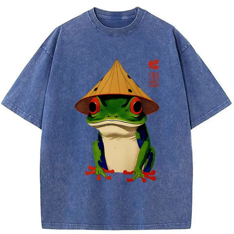 Washed Japanese Frog T-Shirt Best Seller