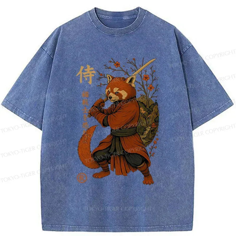 Washed Cotton Samurai T-Shirt for Summer