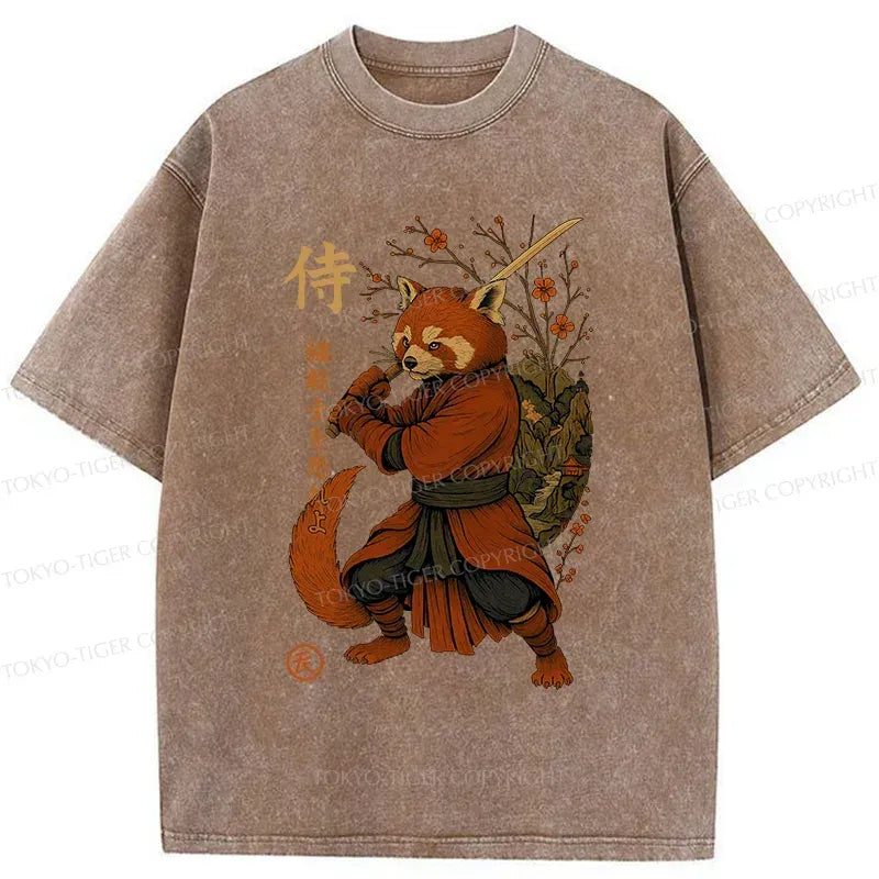 Washed Cotton Samurai T-Shirt for Summer
