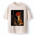 Vintage Japanese Fox Graphic T-Shirt for Streetwear