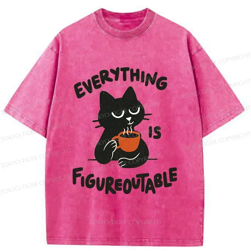 Japanese Cat Coffee T-Shirt for Daily Wear