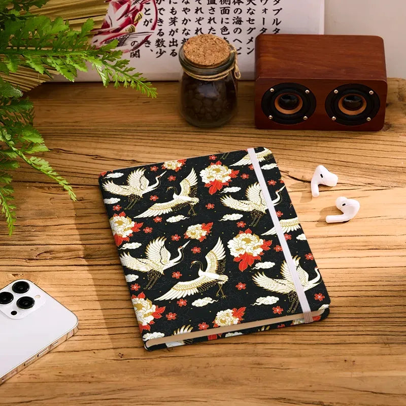 Kyoto Celestial Cranes Blossoms Notebook